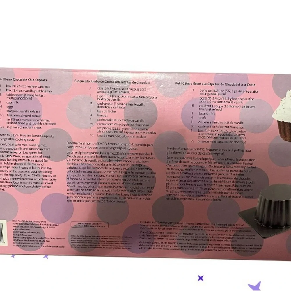 Cupcake Pan Cake Pan Non-Stick WILTON Jumbo 3D Giant Cupcakes Cup Cakes Recipe 1